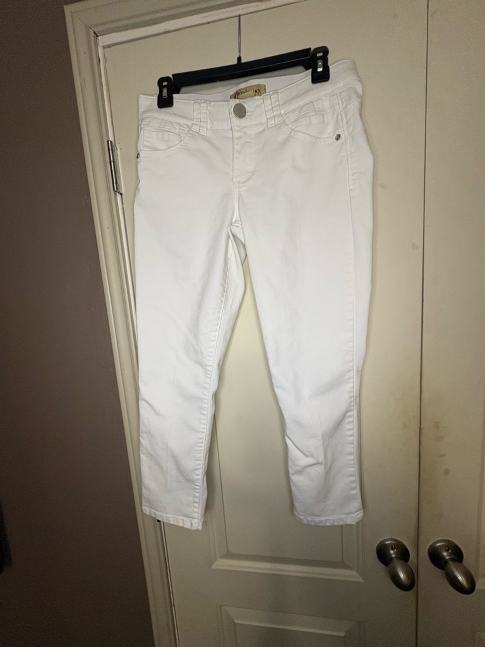 Democracy White Cropped Ankle Jeans Ab technology